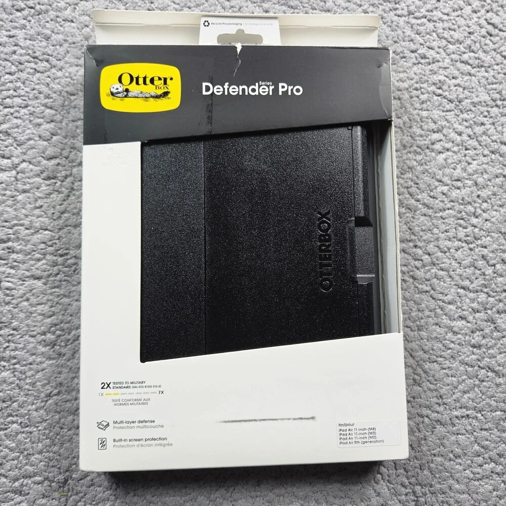 OtterBox Defender Case iPad Air 11 M3 M2 4th 5th Gen Black 77-95220 Open Box NEW
